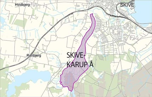 Oversigtskort over Skive-Karup Å