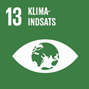 Logoet for FN17 verdensmål nummer 13 omkring klimaindsats