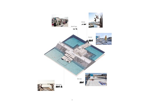 Visualisering fra JAJA Architects, der viser, hvordan det kommende outdoorcenter på Glyngøre Havn kommer til at se ud.